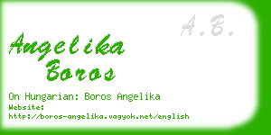 angelika boros business card